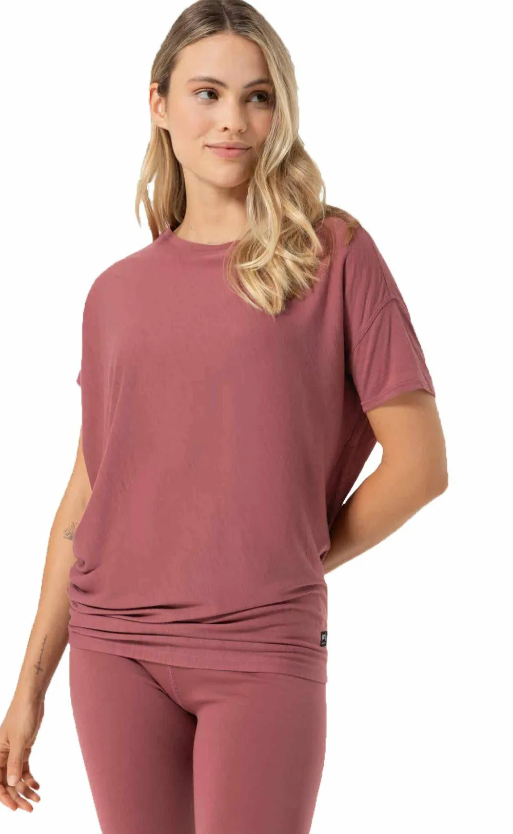 super.natural Women's Yoga Loose Tee Roan Rouge Outlet