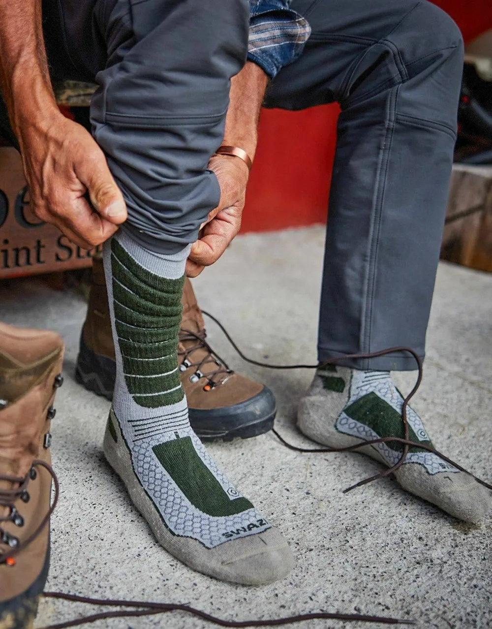 Swazi Ibex Sock Olive