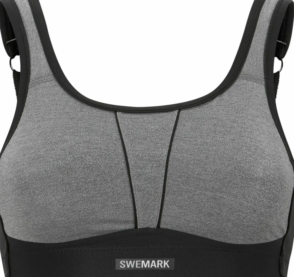Swegmark Movement Sports Bra Grey Melange/Black Clearance