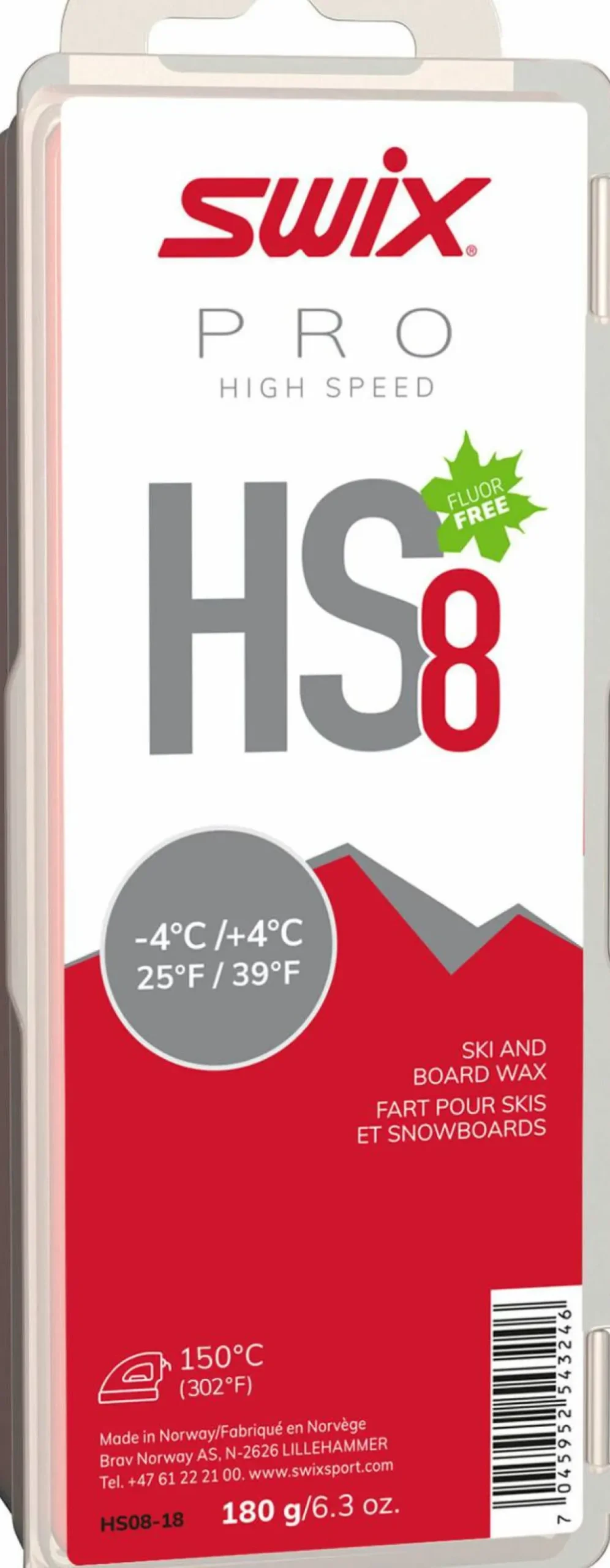 Swix HS8 Red, -4°C/+4°C, 180g Nocolour Clearance