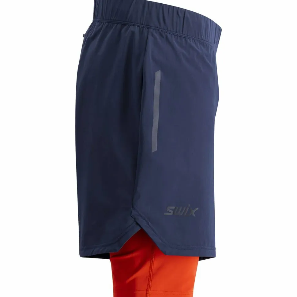 Swix Men's Pace Hybrid Shorts Dark Navy/Lava
