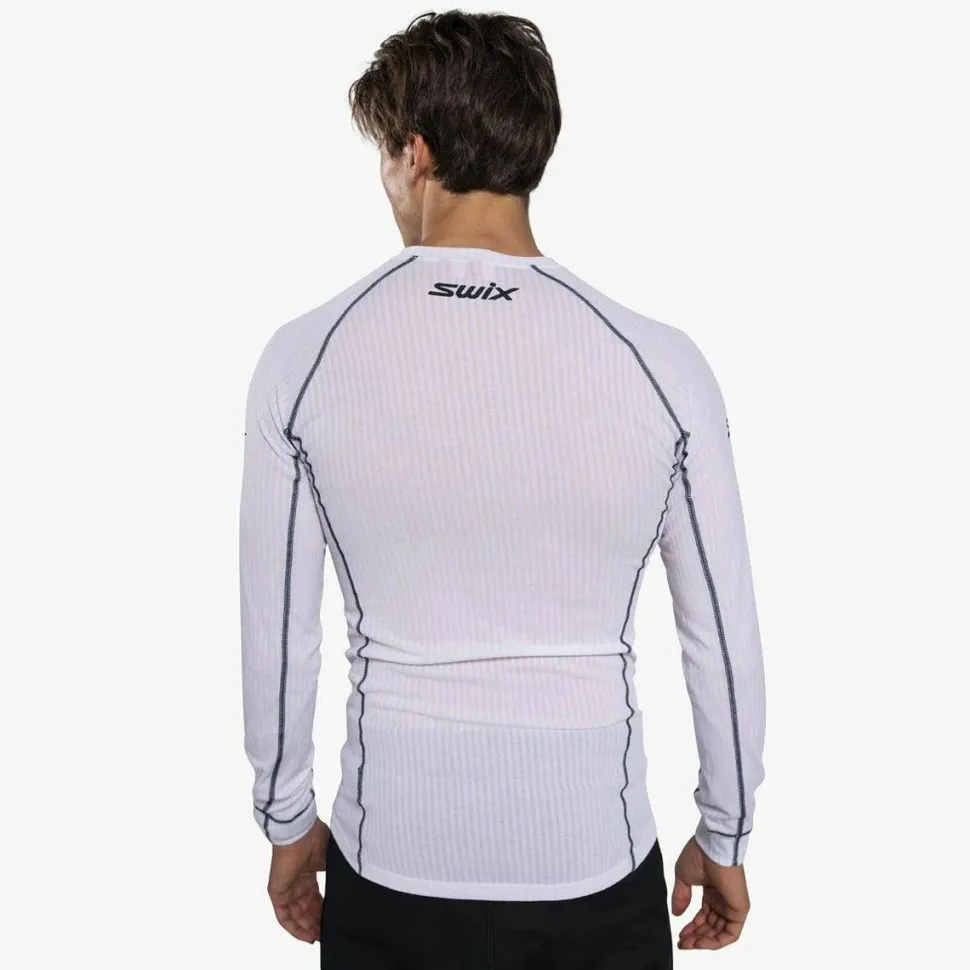 Swix Men's RaceX Classic Long Sleeve Bright White/ Dark Navy