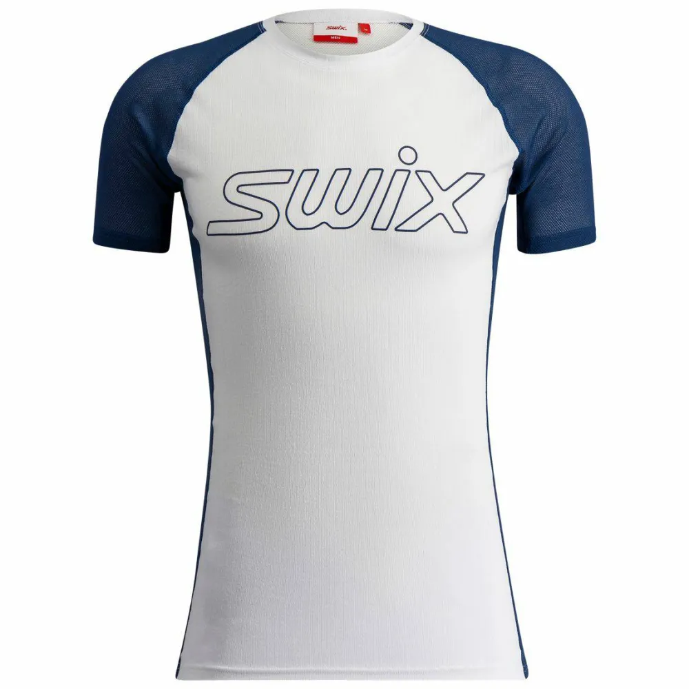 Swix Men's RaceX Light Short Sleeve Bright White/Lake Blue Outlet