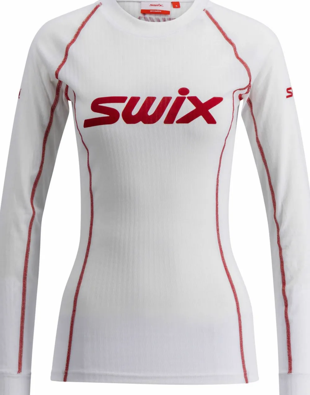 Clearance Women's RaceX Classic Long Sleeve Bright White/ Red Skidåkning