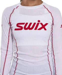 Swix Women's RaceX Classic Long Sleeve Bright White/Swix Red