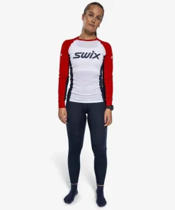 Swix Women's RaceX Classic Long Sleeve Red/Bright White Swix Red/Bright White Clearance