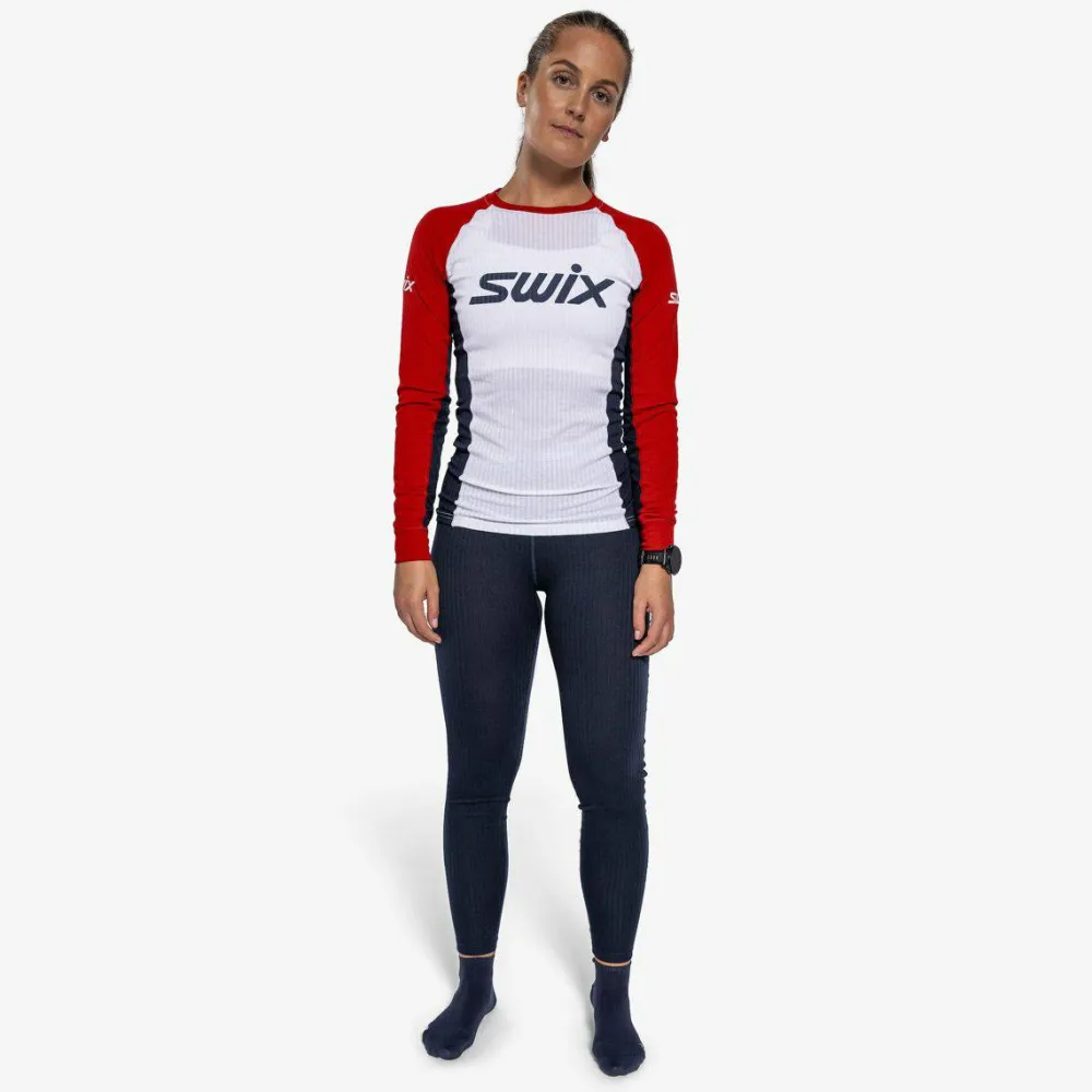 Swix Women's RaceX Classic Long Sleeve Red/Bright White Swix Red/Bright White Clearance