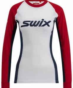 Swix Women's RaceX Classic Long Sleeve Red/Bright White Swix Red/Bright White Clearance