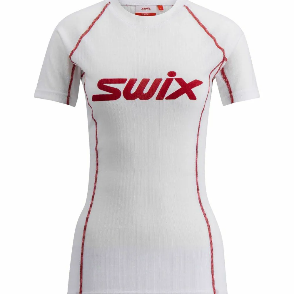 Online Women's Racex Classic Short Sleeve Bright White/ Red Underställ Dam