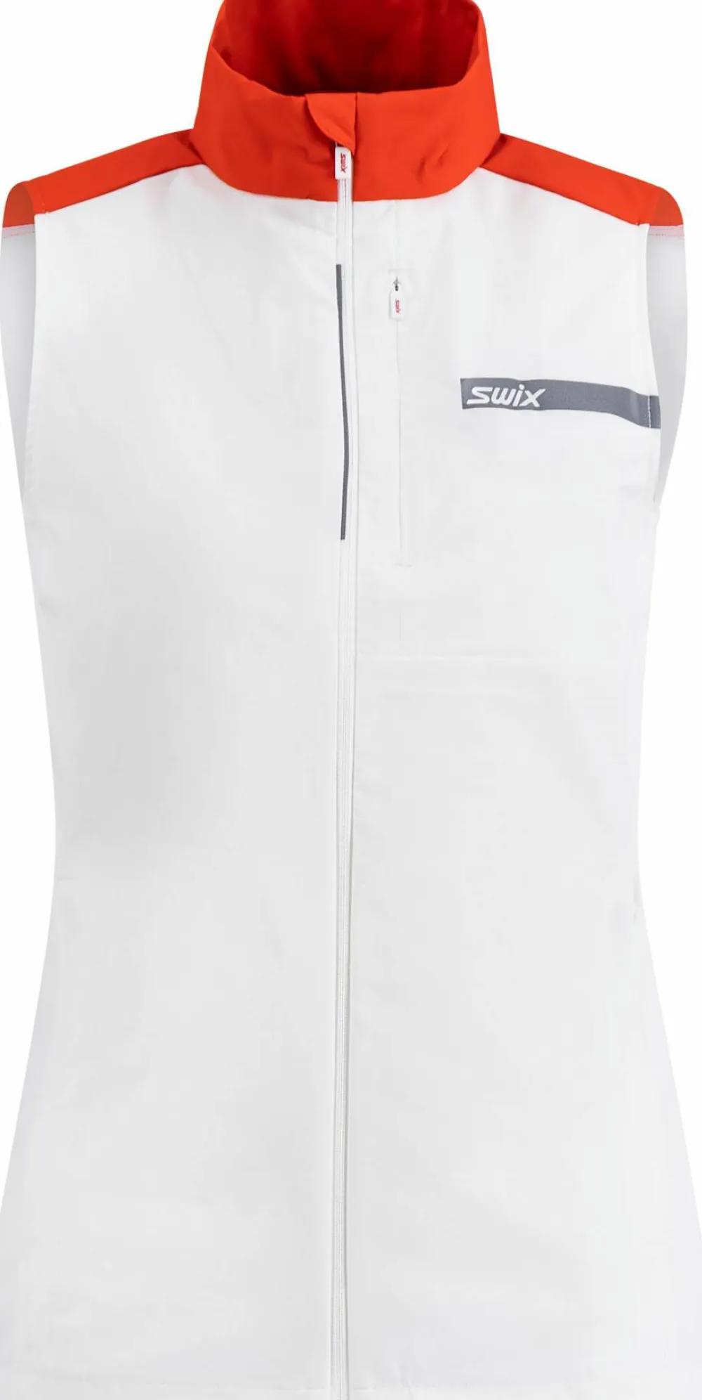 Swix Women's Roadline Wind Vest Bright White/Fiery Red New