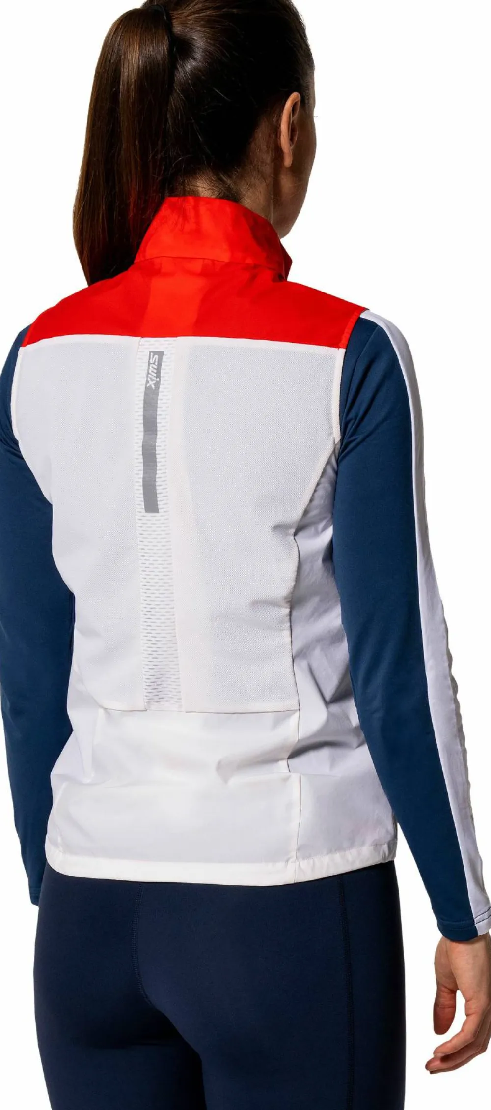 Swix Women's Roadline Wind Vest Bright White/Fiery Red New