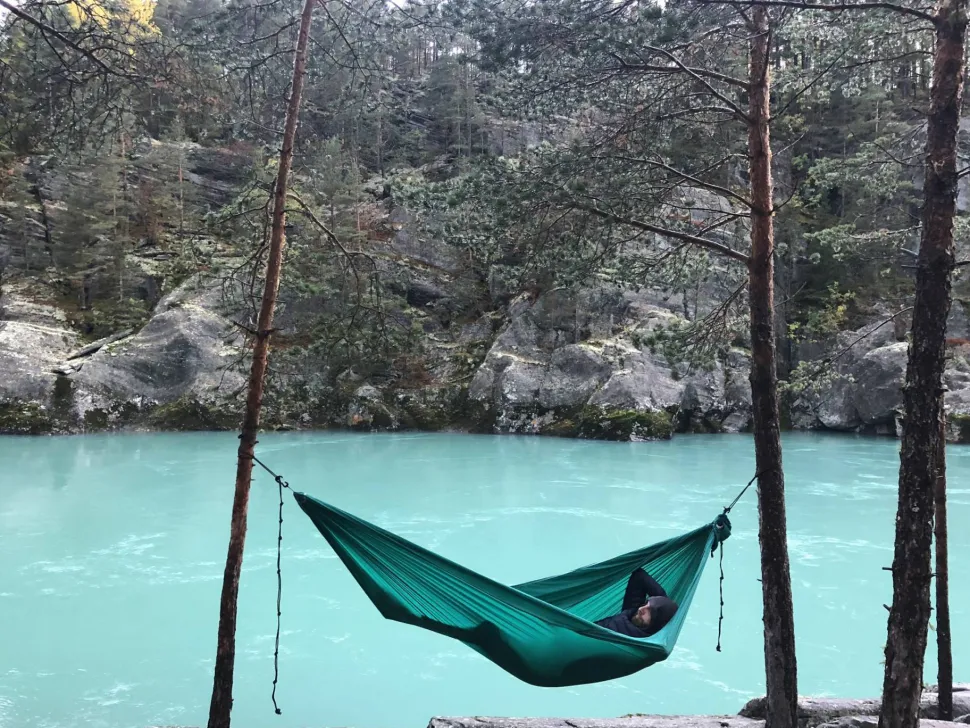 Ticket to the Moon Lightest Pro Hammock Recycled Nylon Forest Green
