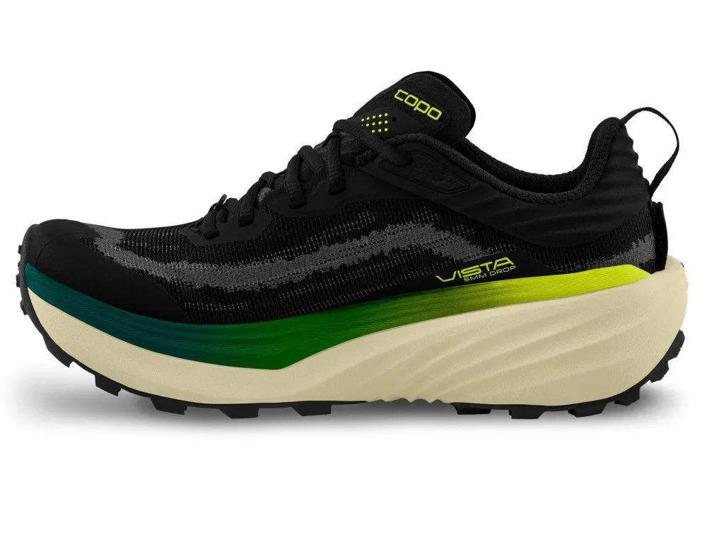Topo Athletic Men's Vista Wide Black/Lime Best