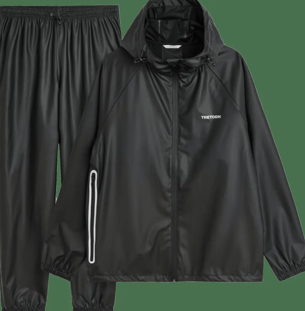 Tretorn Unisex Packable Rainbreaker Set Black Online