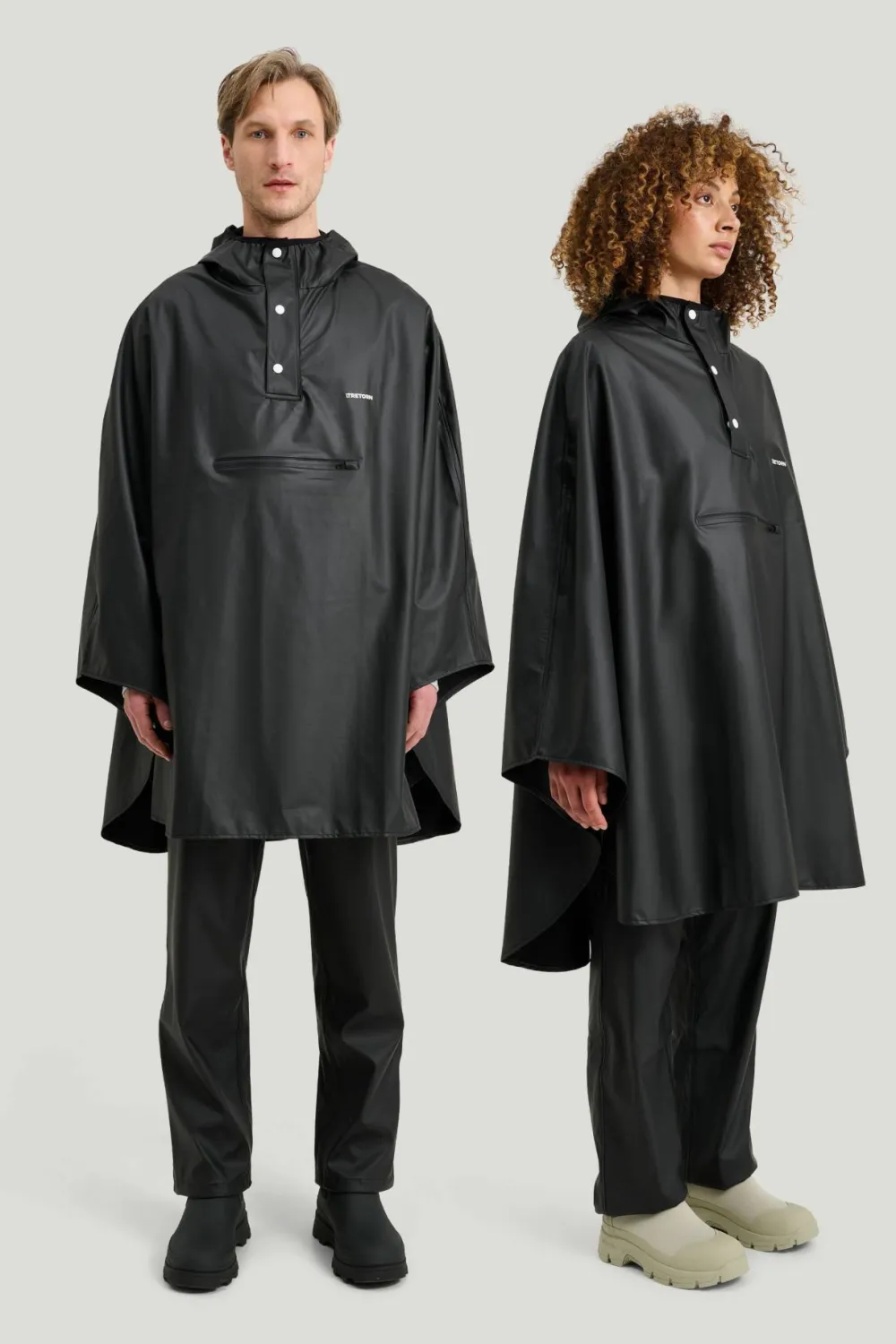 Tretorn Unisex PU Light Rainponcho Jet black Online