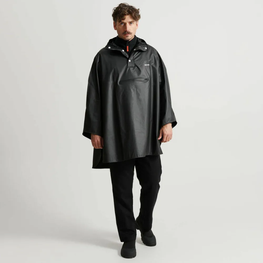 Tretorn Unisex PU Light Rainponcho Jet black Online