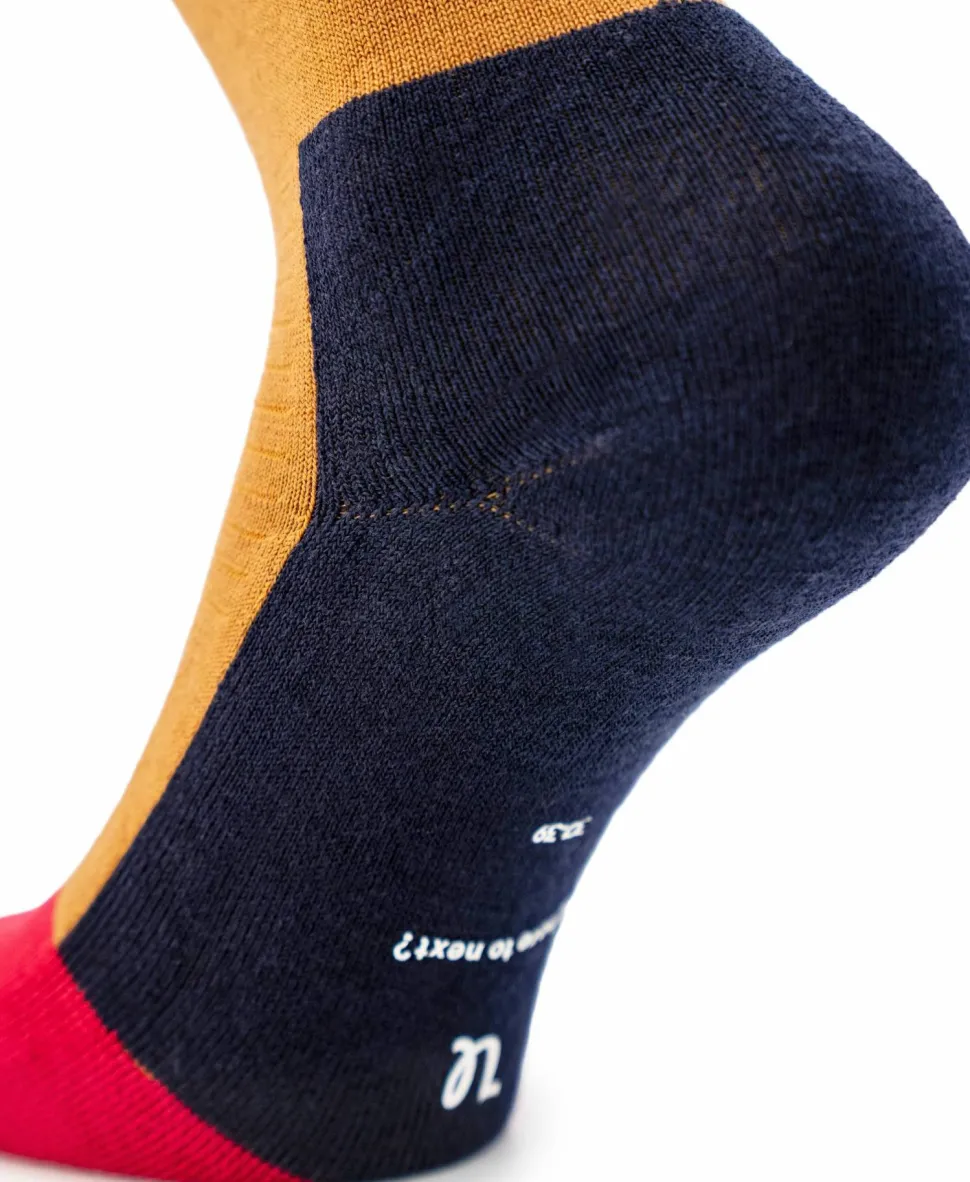 Ulvang Hero Warm Crew Sock Cathay Spice / Chilli Red/ Navy Blue