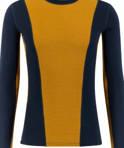 Ulvang Men's Peak Map Crew Baselayer Navy Blue/Cathay Spice