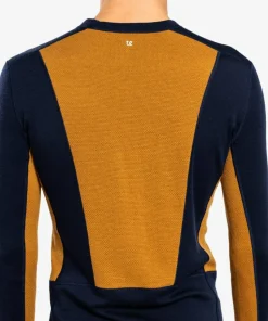 Ulvang Men's Peak Map Crew Baselayer Navy Blue/Cathay Spice