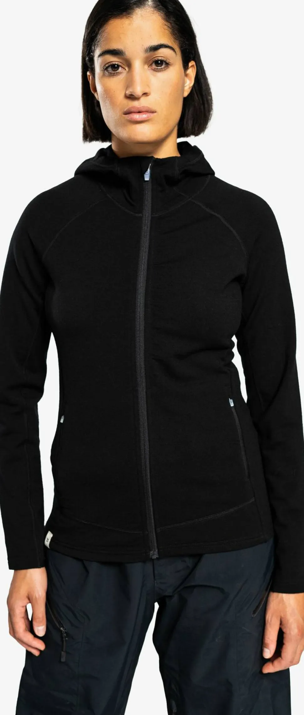 Ulvang Women's Alltime Bridge Hoodie Full Zip Midlayer Black