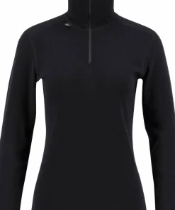 Ulvang Women's Comfort 200 Turtle Neck With Zip Black/Black Clearance