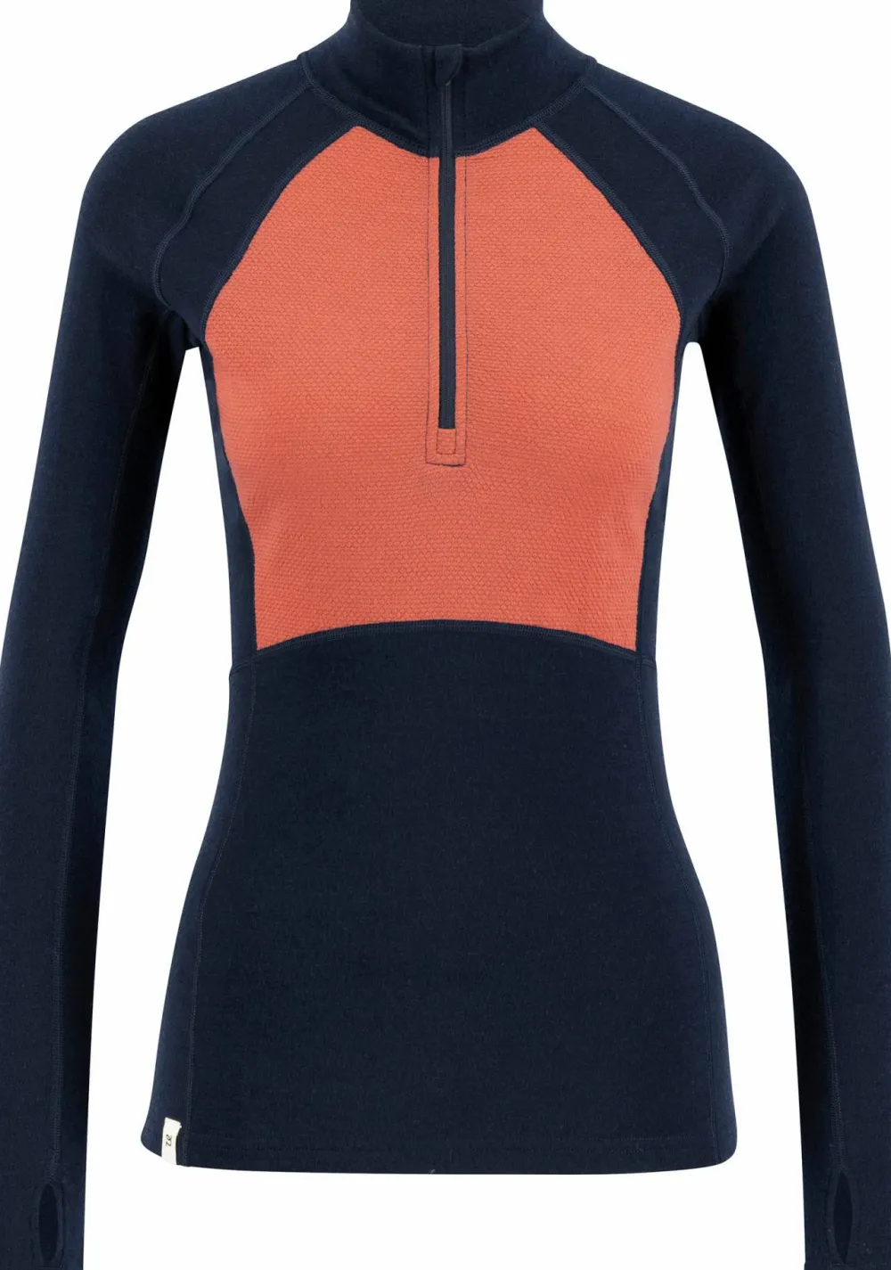 Ulvang Women's Peak Map Half Zip Baselayer Navy Blue/Mineral Red Discount