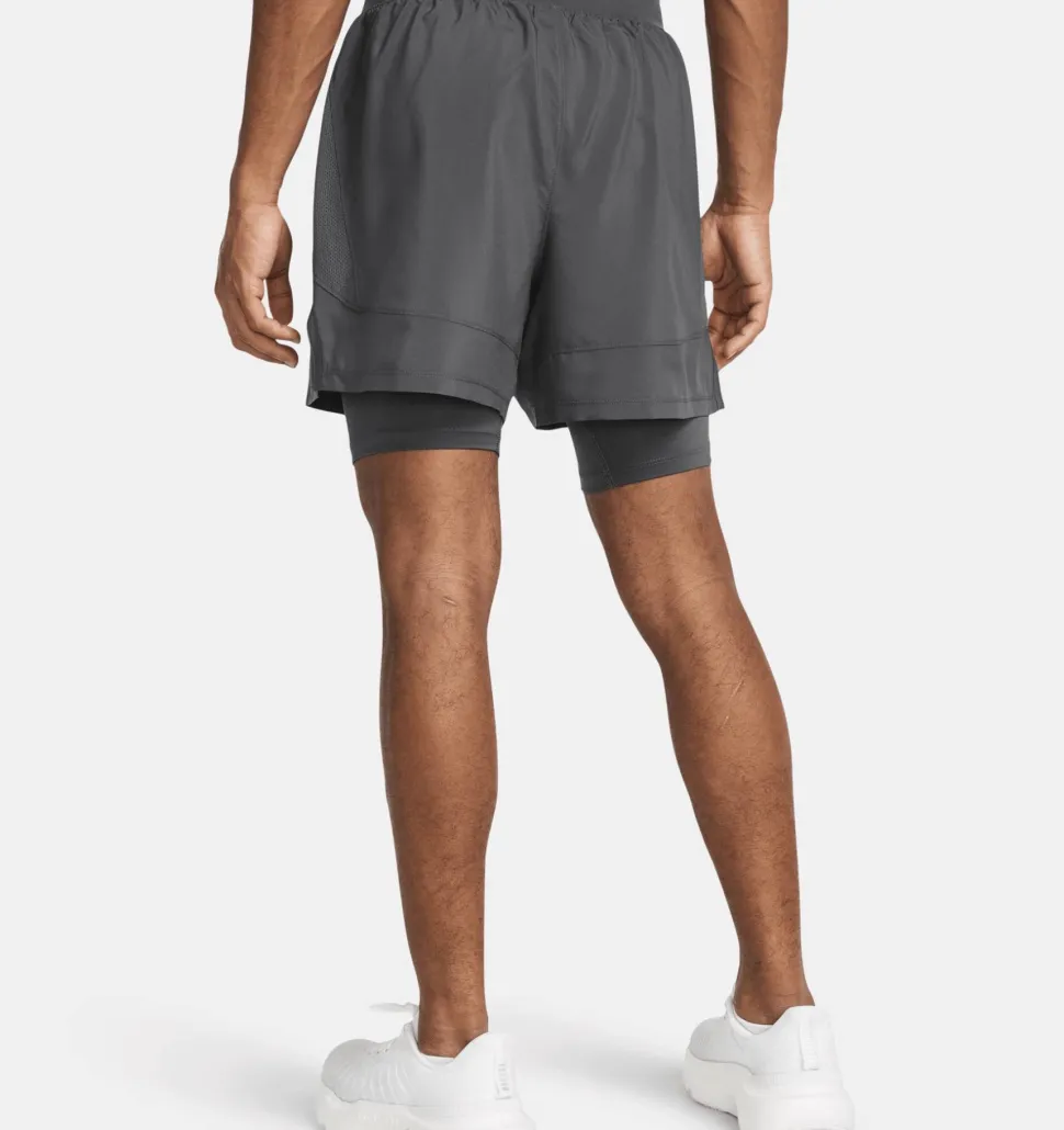 Under Armour Men's UA Launch 5'' 2-In-1 Short Gray