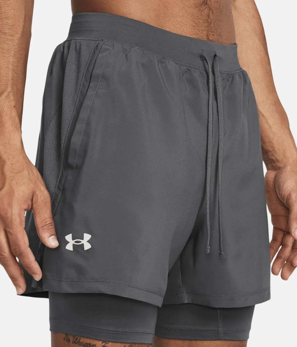 Under Armour Men's UA Launch 5'' 2-In-1 Short Gray