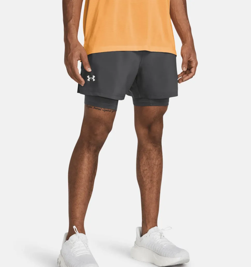 Under Armour Men's UA Launch 5'' 2-In-1 Short Gray
