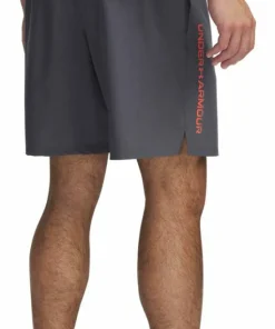 Under Armour Men's UA Tech Woven Wordmark Shorts Castlerock/red