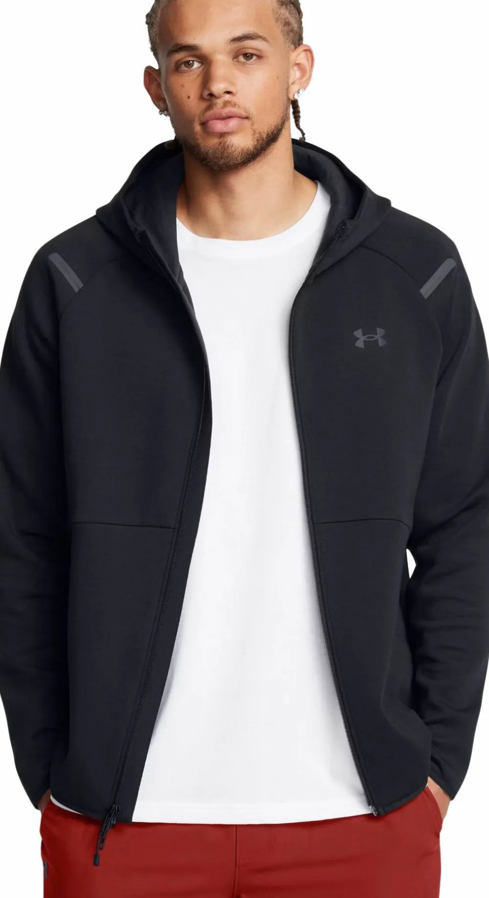 Under Armour Men's UA Unstoppable Fleece Full-Zip Hoodie Black Outlet