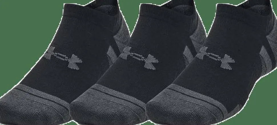 Under Armour Unisex UA Performance Tech 3pk No Show Socks Black
