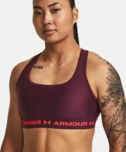 Under Armour Women's UA Crossback Mid Bra Dark Maroon Best