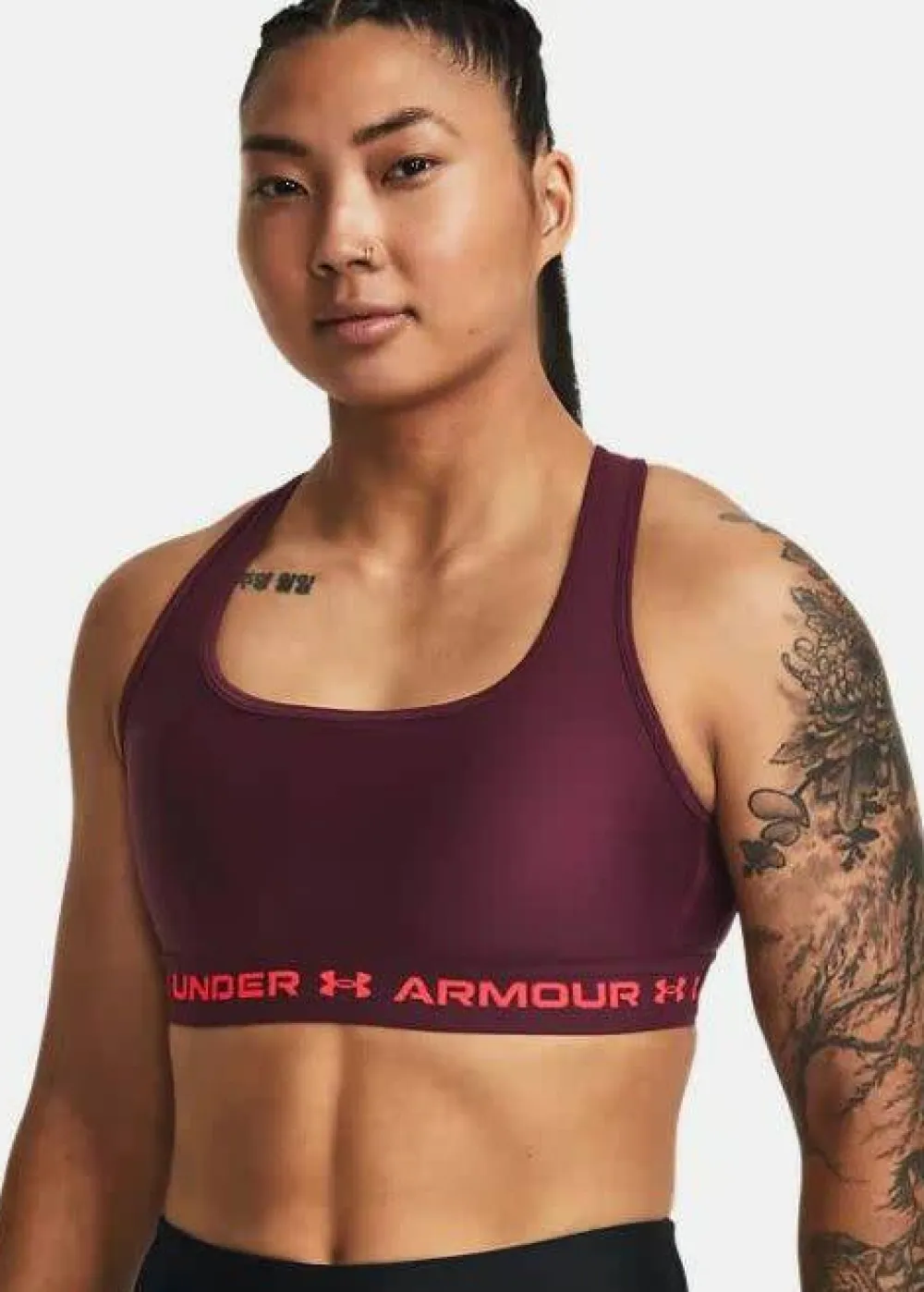 Under Armour Women's UA Crossback Mid Bra Dark Maroon Best