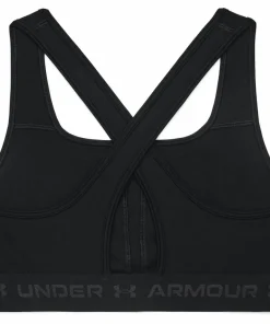 Hot Women's UA Crossback Mid Bra //Jetgray Sport-Bh:Ar