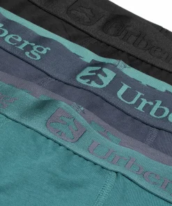 Urberg Juniors' Bamboo Boxers 3-Pack Black/Blue/Green Outlet