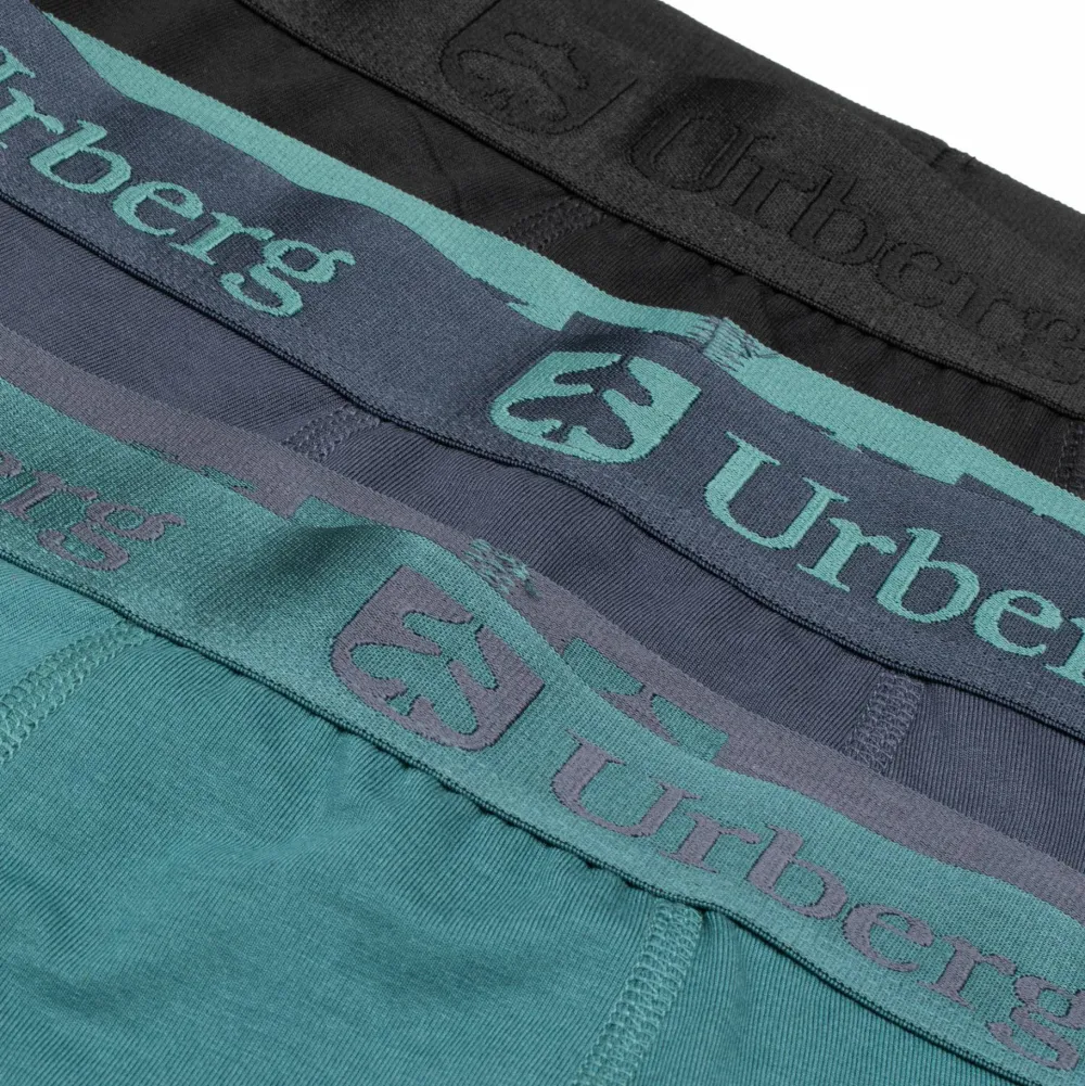 Urberg Juniors' Bamboo Boxers 3-Pack Black/Blue/Green Outlet