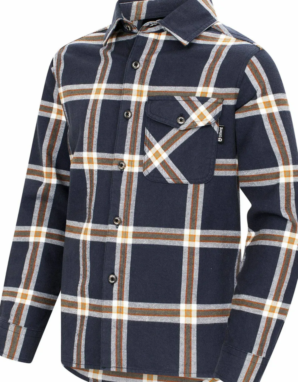 Urberg Juniors' Flanell Shirt Blue Nights/Deep Lichen Green Clearance