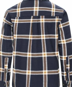Urberg Juniors' Flanell Shirt Blue Nights/Deep Lichen Green Clearance