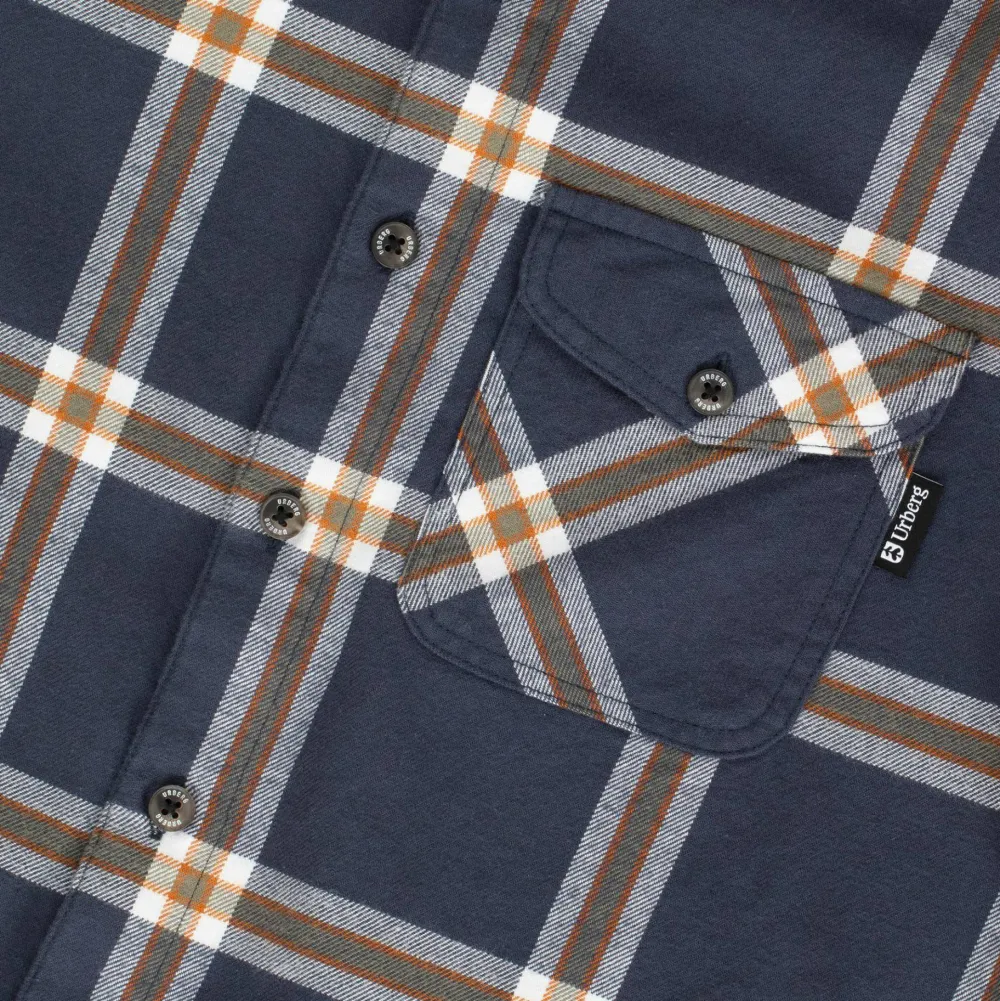 Urberg Juniors' Flanell Shirt Blue Nights/Deep Lichen Green Clearance