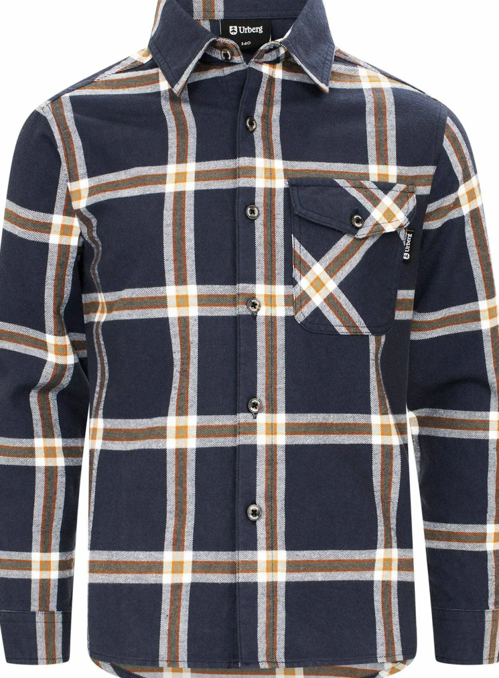 Urberg Juniors' Flanell Shirt Blue Nights/Deep Lichen Green Clearance