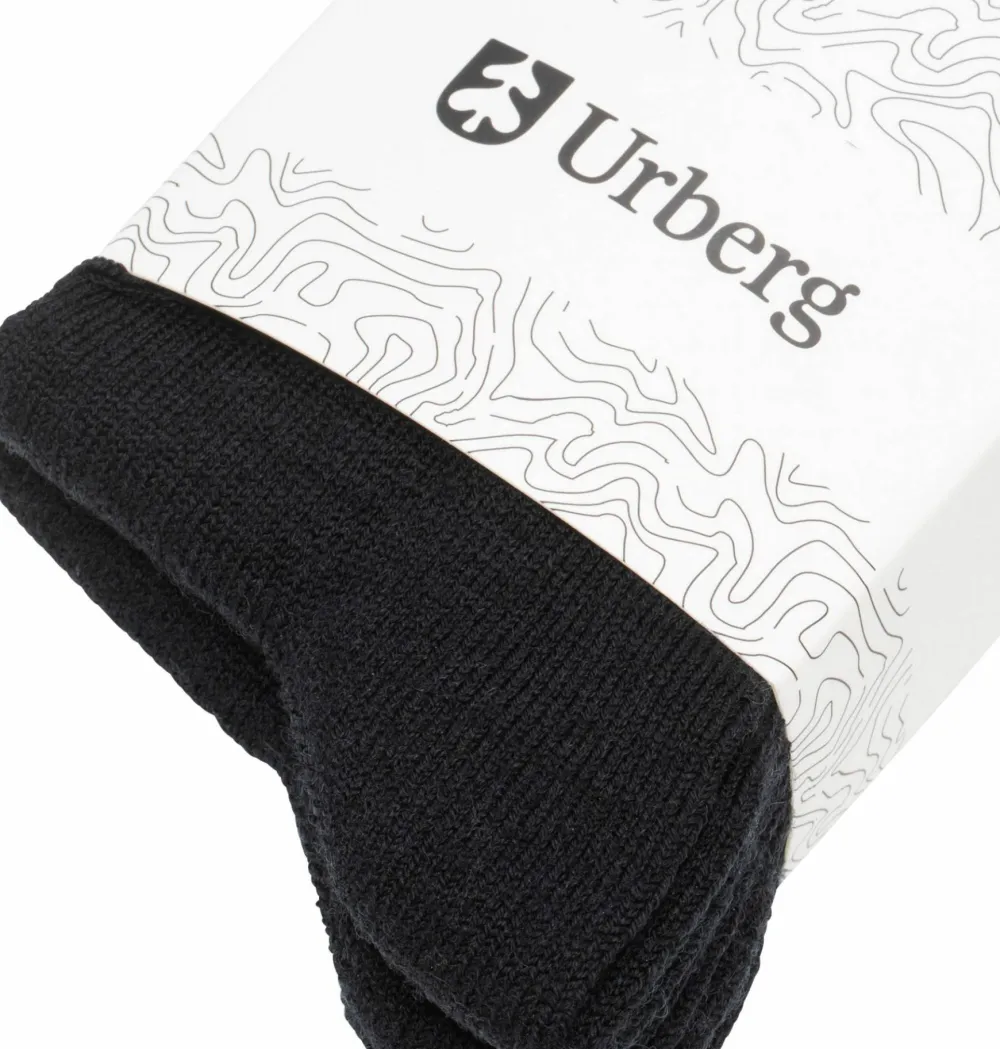 Urberg Juniors' Merino Wool Ribb Sock 2p Black Beauty New