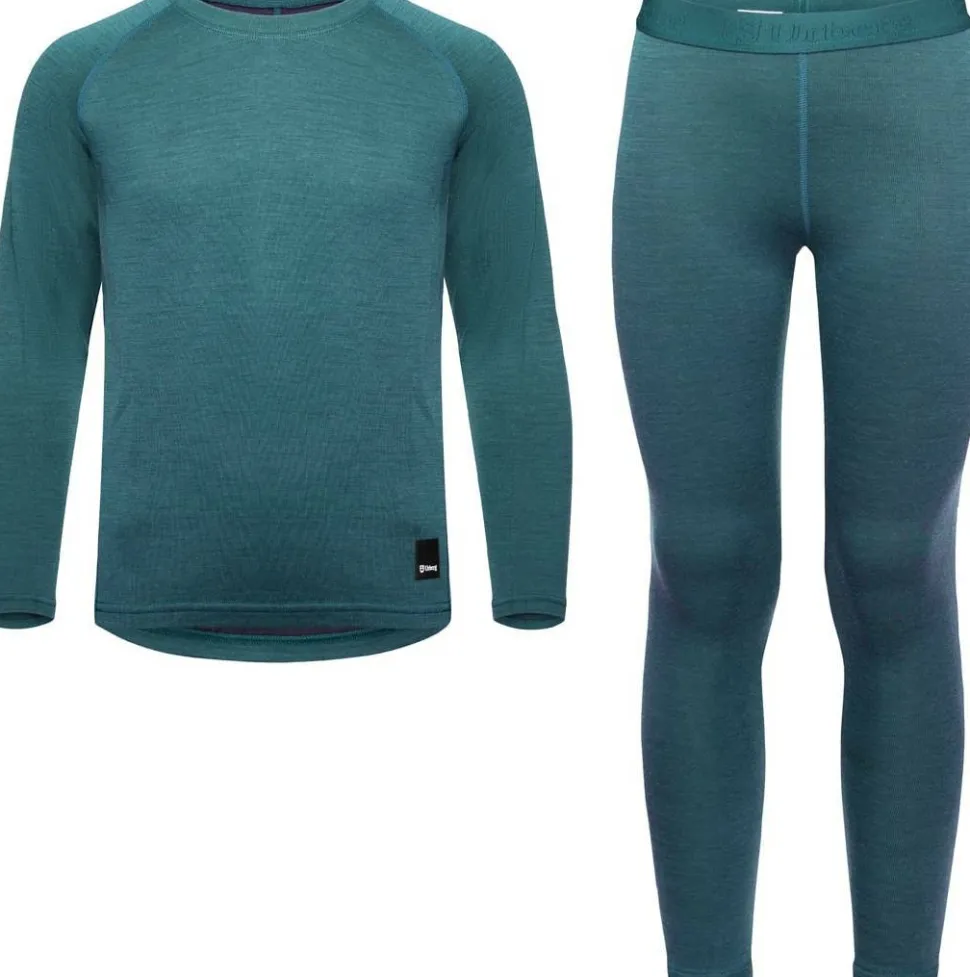Urberg Juniors' Selje Merino-Bamboo Set Mediterranea/Blue Nights