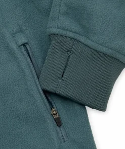 Urberg Juniors' Vindeln Wind Fleece Jacket Silver Pine