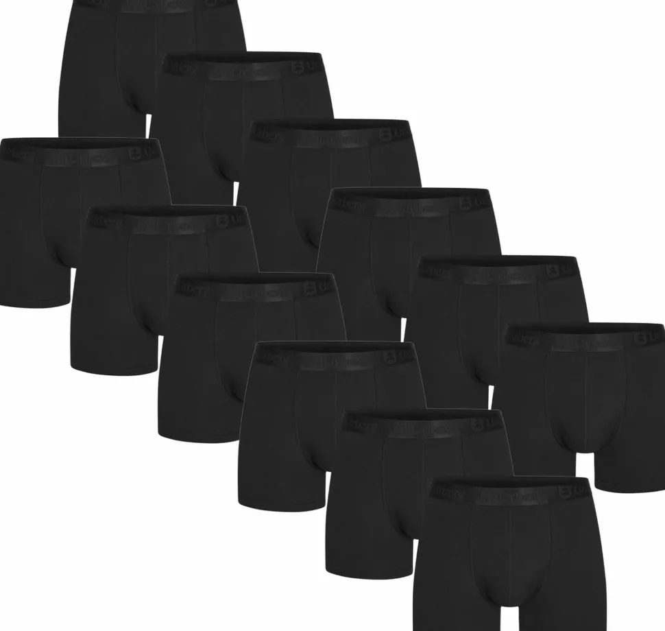 Urberg Men's Bamboo Boxers 12-Pack Black Beauty