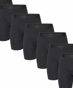 Urberg Men's Bamboo Boxers Long Leg 7-Pack Black Beauty Clearance
