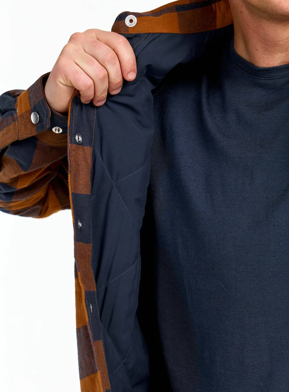 Hot Men's Padded Flannel Shirt Herrtröjor & Skjortor