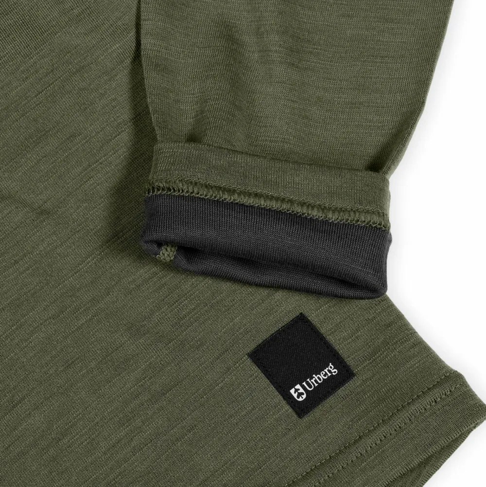 Urberg Men's Selje Merino-Bamboo Top Deep Lichen Green Clearance