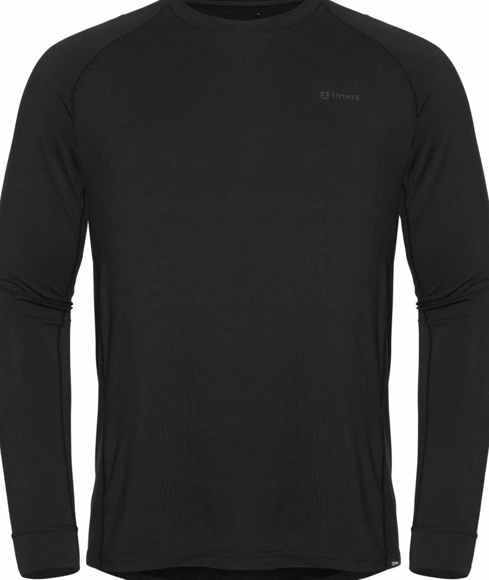 Urberg Men's Solid Tree Base Layer Top Black Beauty Hot