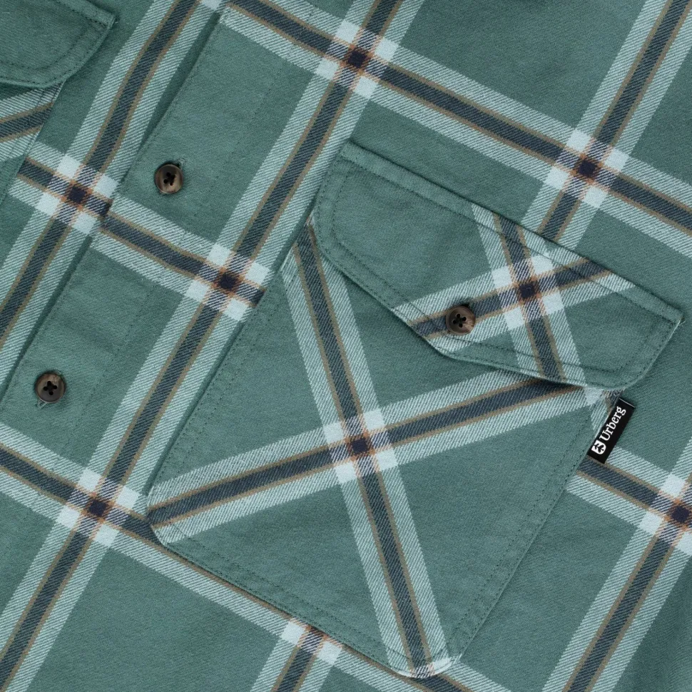 Urberg Men's Two Pocket Flanell Shirt Silver Pine/ Blue Nights